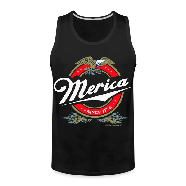 Merica Beer Parody 4th of July Patriotic Men’s Premium Tank