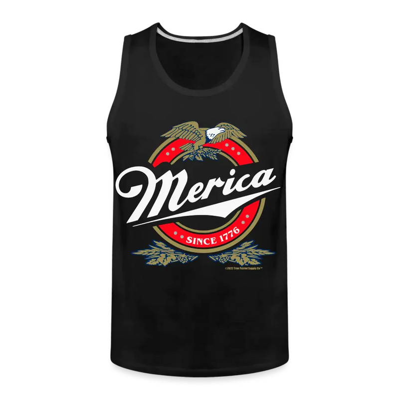 Merica Beer Parody 4th of July Patriotic Men’s Premium Tank