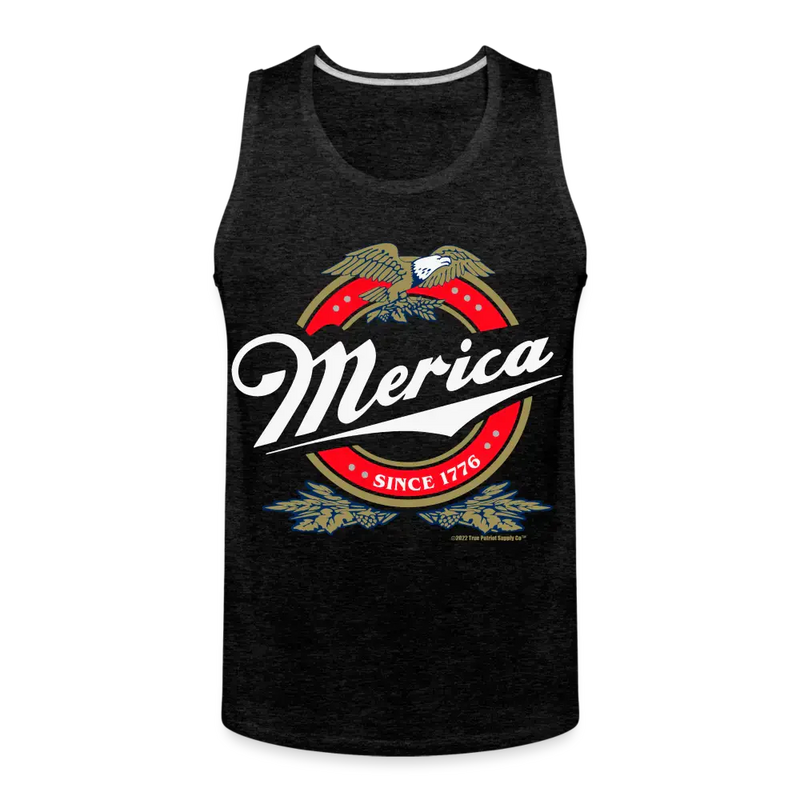 Merica Beer Parody 4th of July Patriotic Men’s Premium Tank