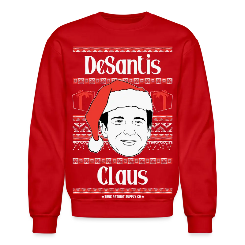 Ron DeSantis Claus Ugly Christmas Sweater Unisex Crewneck Sweatshirt